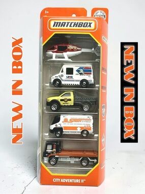 🚒🚁🚚  Matchbox City Adventure II 5-Pack Die-Cast Vehicles (2021 Edition)